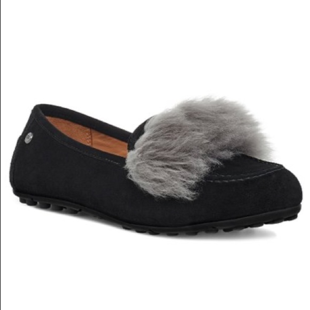 UGG black suede loafer shoes